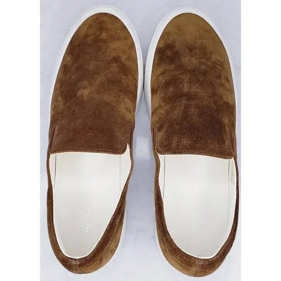 THE ROW Marie H Suede Leather Slip On Shoes Brown Women's I/EU 40 US 10~ VGUC